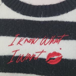 Torrid Marilyn Monroe Size 0x Marilyn Monroe Cashmere Sweater Black White Stripe